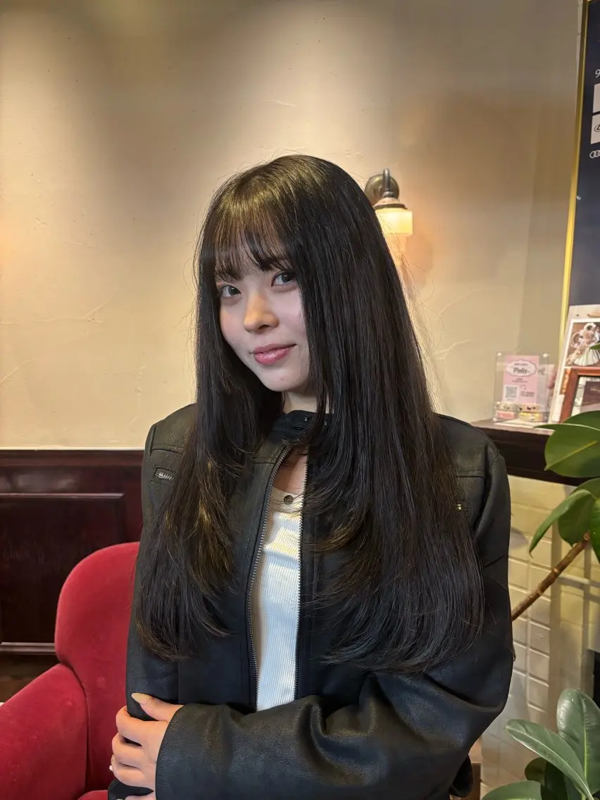 ロング カラー レイヤーカット 似合わせカット 無料パーマモデル募集 /立川/ユウリのヘアスタイル