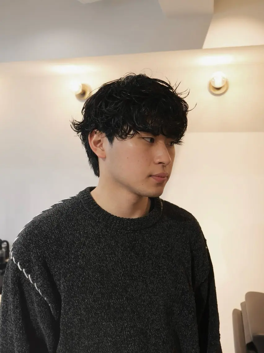 カット💇+特殊パーマ🌀(波巻きパーマ、ツイストパーマ) 大阪/梅田/茶屋町/中崎町の写真