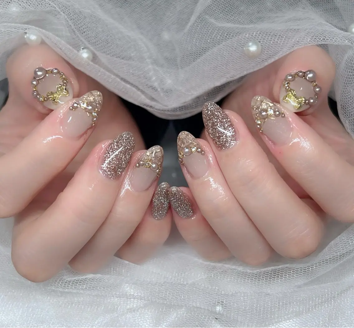 ネイル 🎀PG🩵 ネイルサロンのネイルデザイン