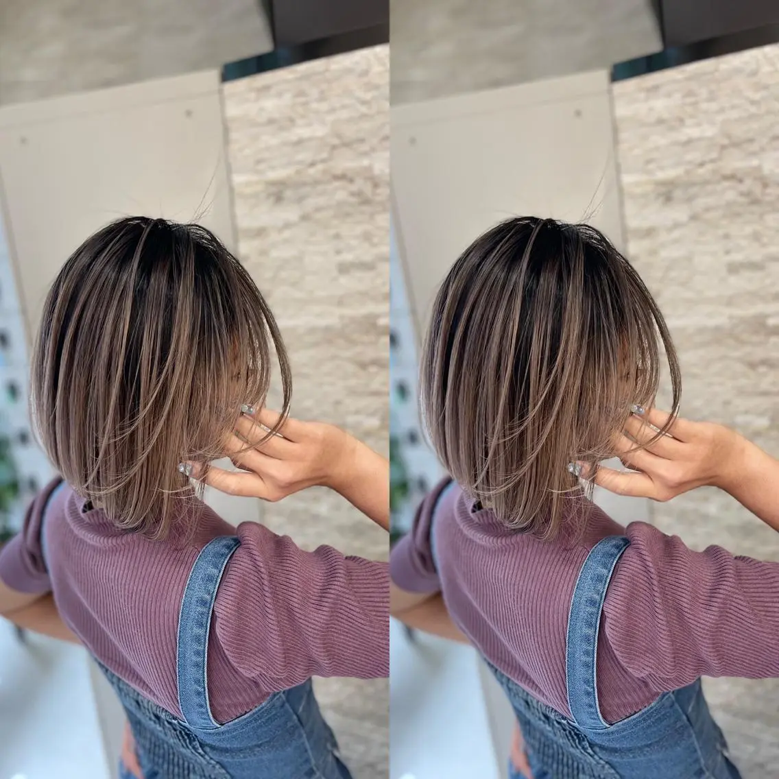 ミディアム カット ヘアカラー Y Uのヘアスタイル