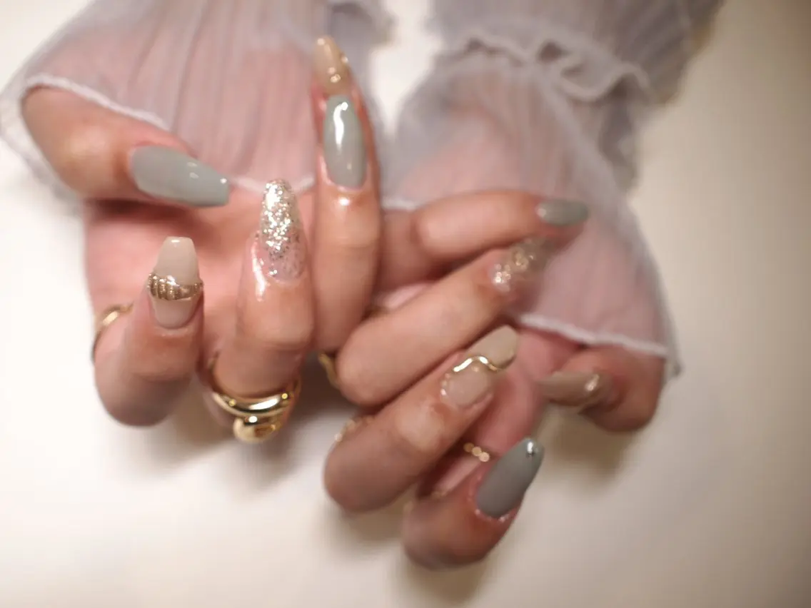 ネイル ニュアンスネイル 【ＯＲＧＡＮ】 nailのネイルデザイン