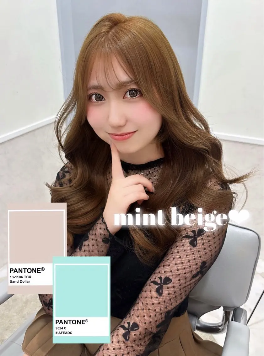 ロング 💎のぼりゆい/大須 ブリーチなしWカラーのヘアスタイル