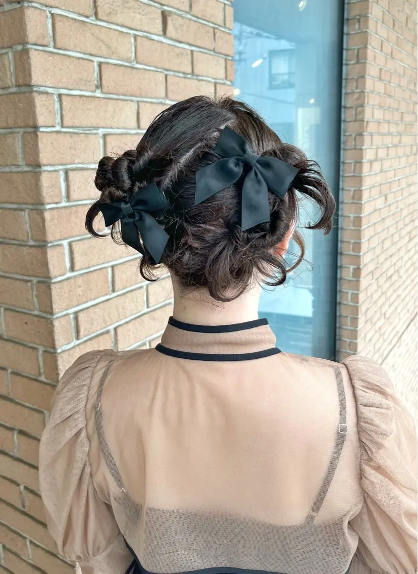 セミロング ヘアアレンジ ヘアセット イルミナカラー🦋 ヘアセット特化のヘアスタイル