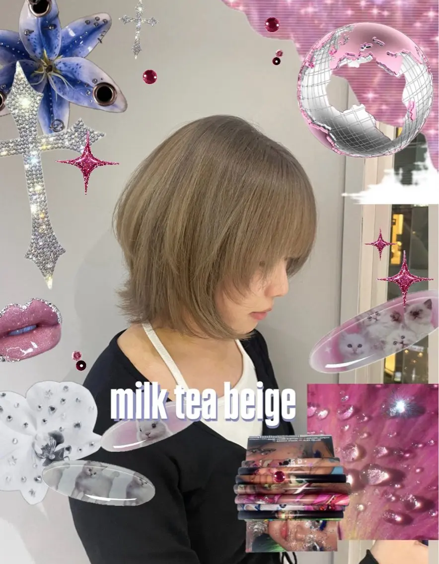 ショート カラー ベージュカラー ブリーチ ミルクティーベージュ 𝐚𝐨𝐢/縮毛 矯正/メンズのヘアスタイル