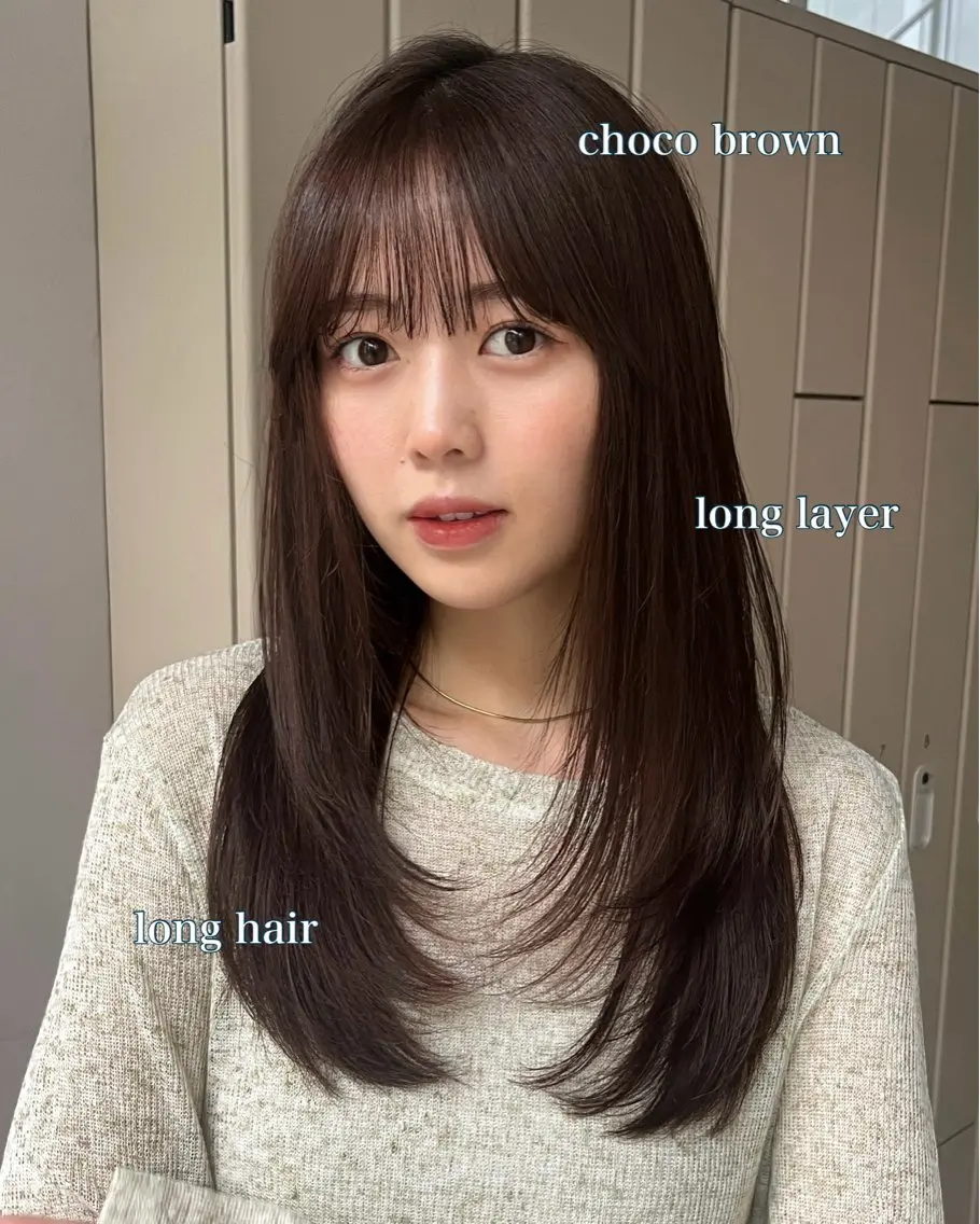 ロング カラー カット ヘアカラー manami/ ハッシュレイヤーのヘアスタイル