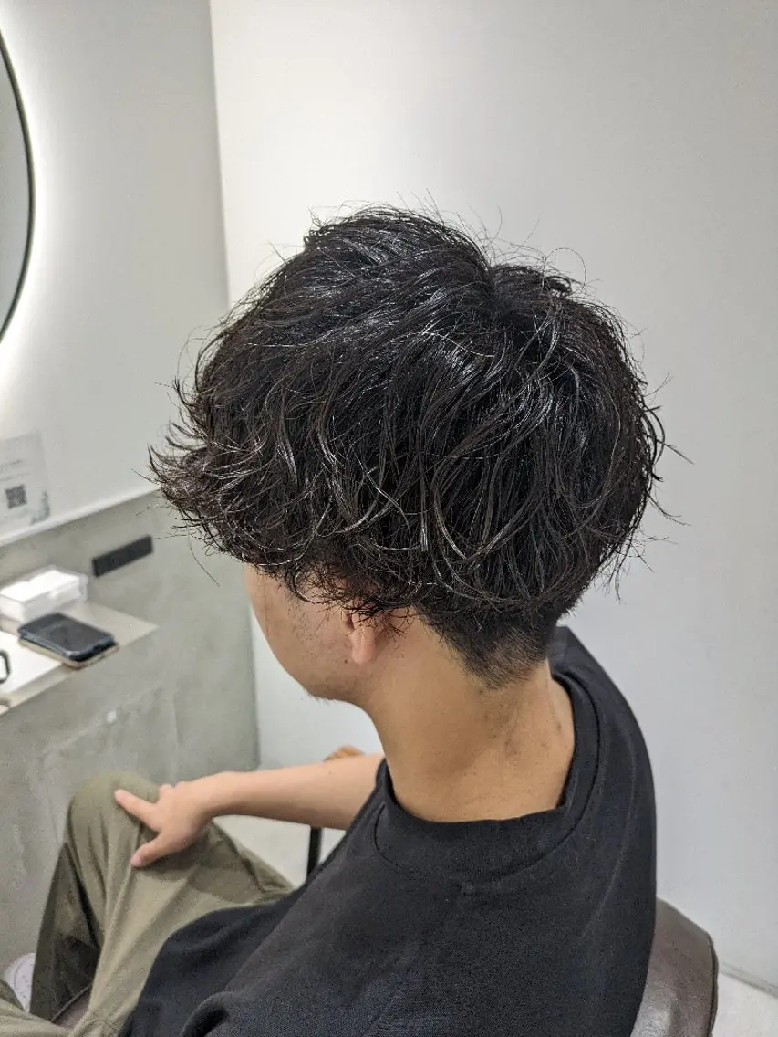 ショート メンズ マッシュ メンズパーマ カット パーマ トリートメント 髪質改善/韓国メンズ カット&パーマ 猿川のヘアスタイル