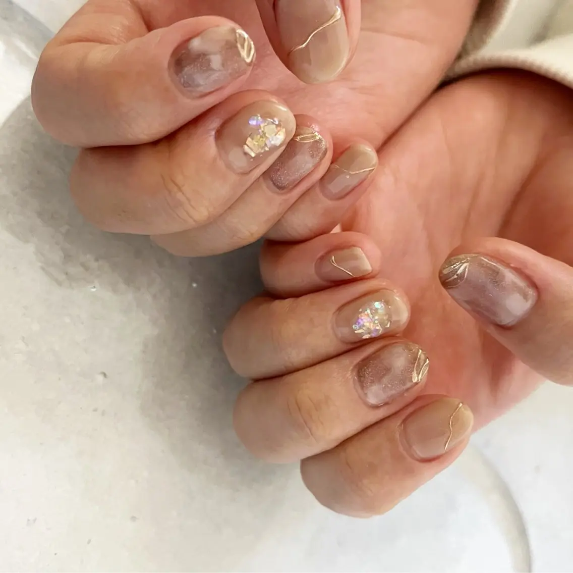 ネイル ニュアンスネイル シンプルネイル K Aのその他イメージ