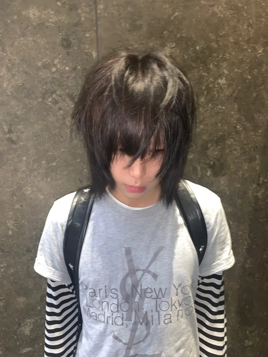 セミロング メンズ カット y2k/レイヤー shunのヘアスタイル