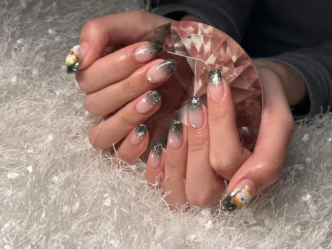 ネイル 長さ出し フレンチネイル ジェルネイル グラデーション 韓国ネイル ハンドネイル Nail&eye Belire 新宿のネイルデザイン
