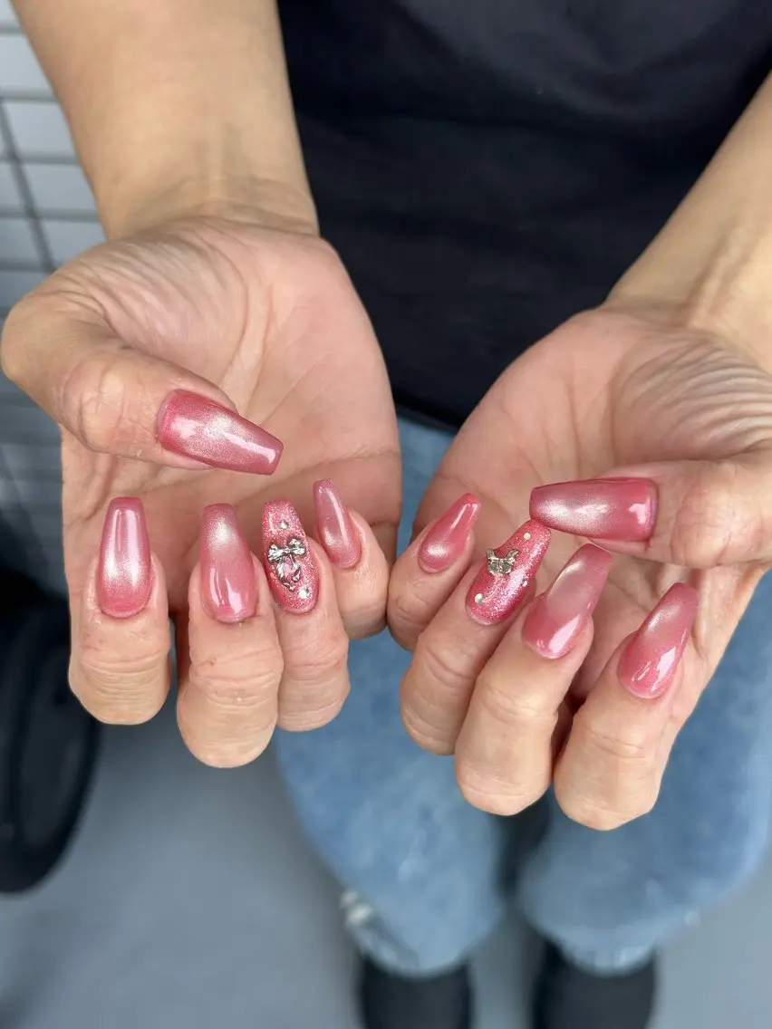 セミロング ハンドネイル yuka ♡のネイルデザイン