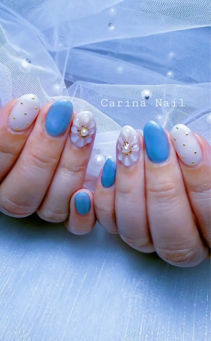 ネイル フラワーネイル ぷっくりネイル Carina Nailのネイルデザイン