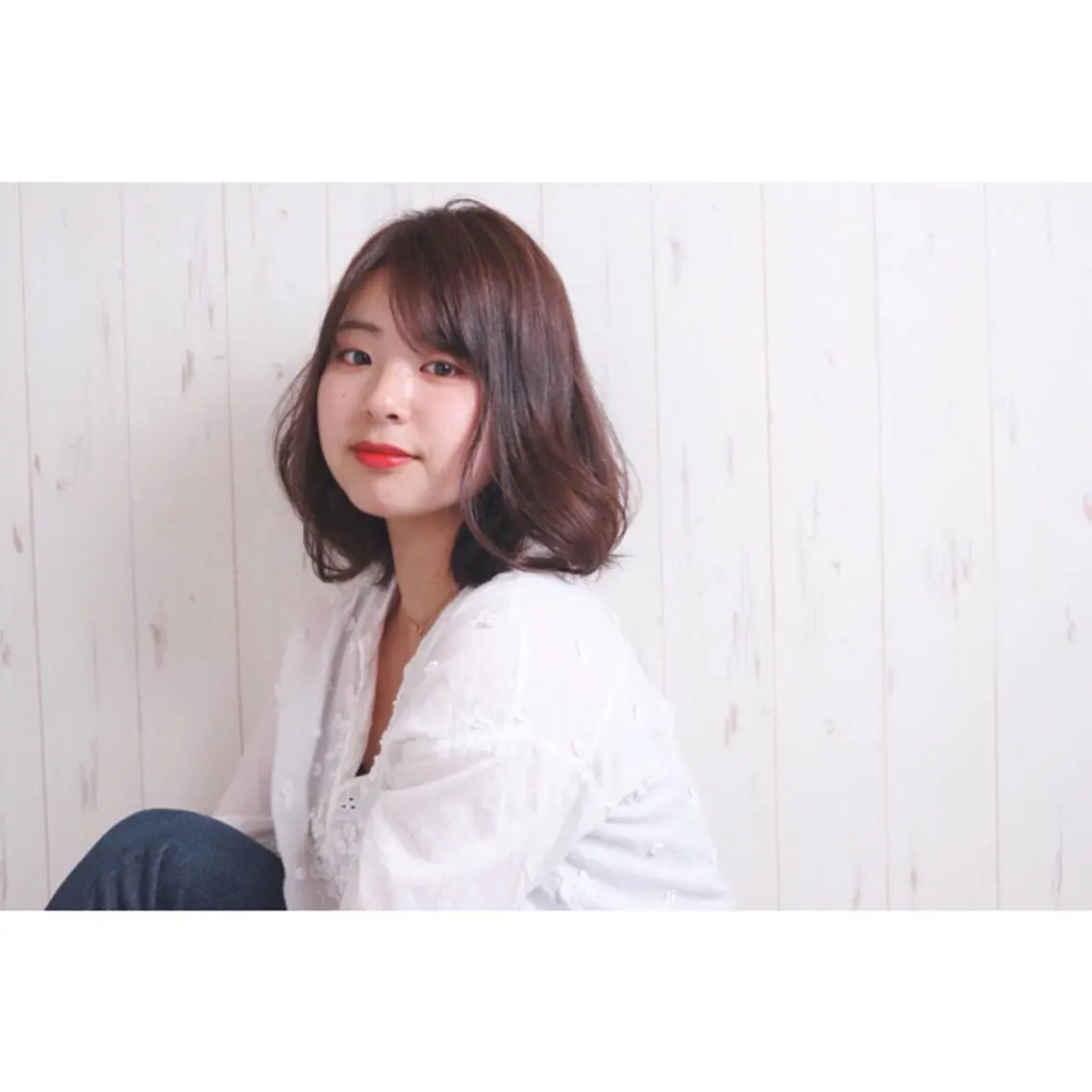 ミディアム カラー ボブ KAIzen. tomoのヘアスタイル