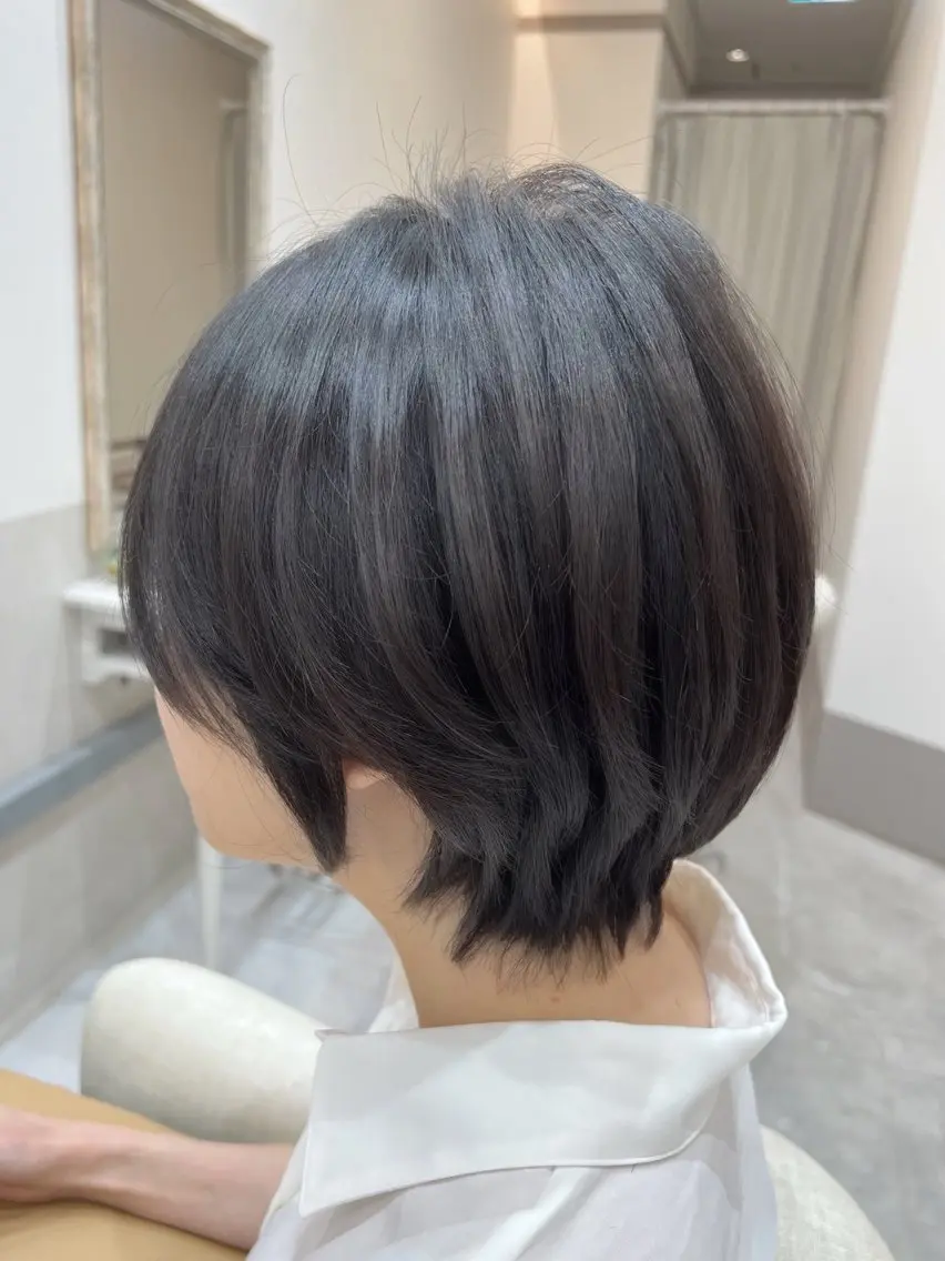 ショート カラー カット ヘアカラー 縮毛矯正×艶カラー /中村勇太のヘアスタイル