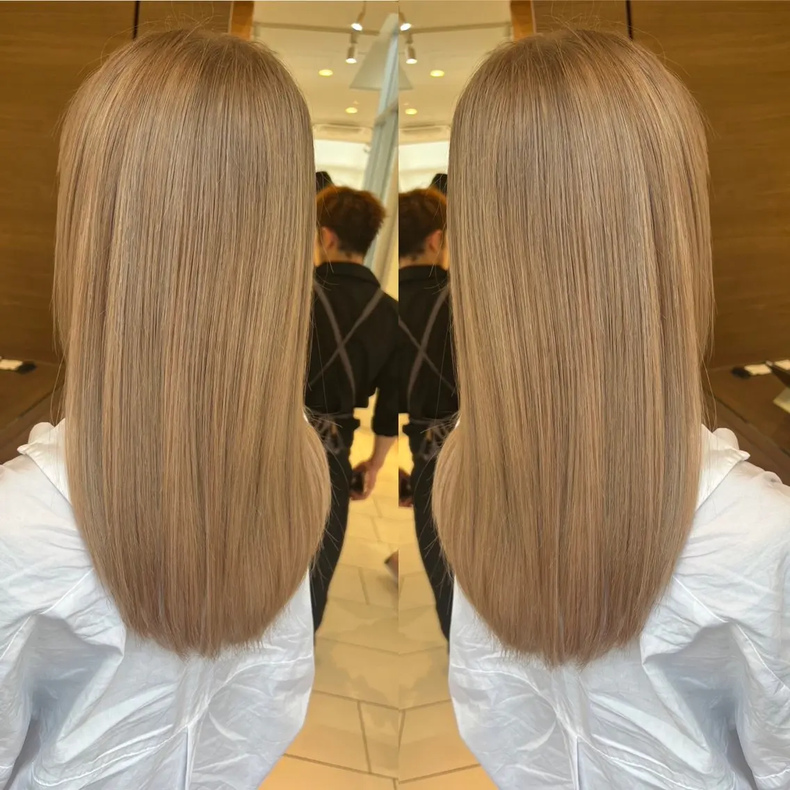 セミロング バレイヤージュ ボブ🌈ナツヤのヘアスタイル