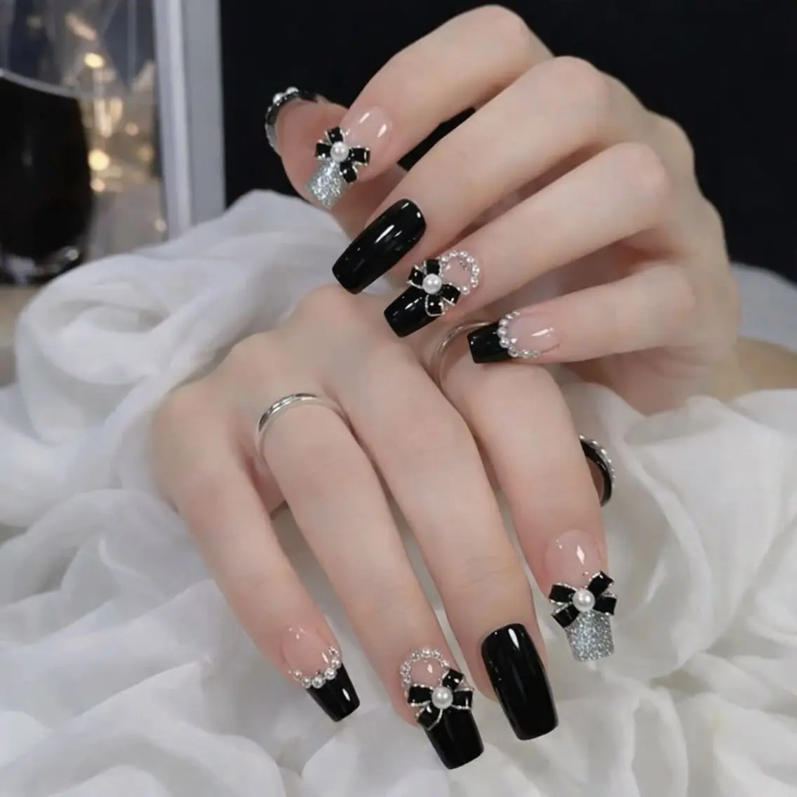 ネイル クリアネイル 長さ出し フラッシュネイル フレンチネイル ジェルネイル ハンドネイル kana nailのネイルデザイン