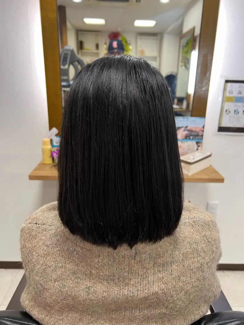 セミロング トリートメント 髪質改善/マツパ 垢抜け透明カラー衣笠のヘアスタイル