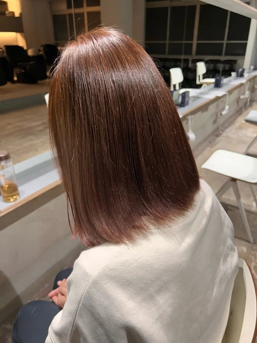 ミディアム カラー メンズ ピンクカラー ヘアカラー 玉置七海✨ /透明感/髪質改善のヘアスタイル
