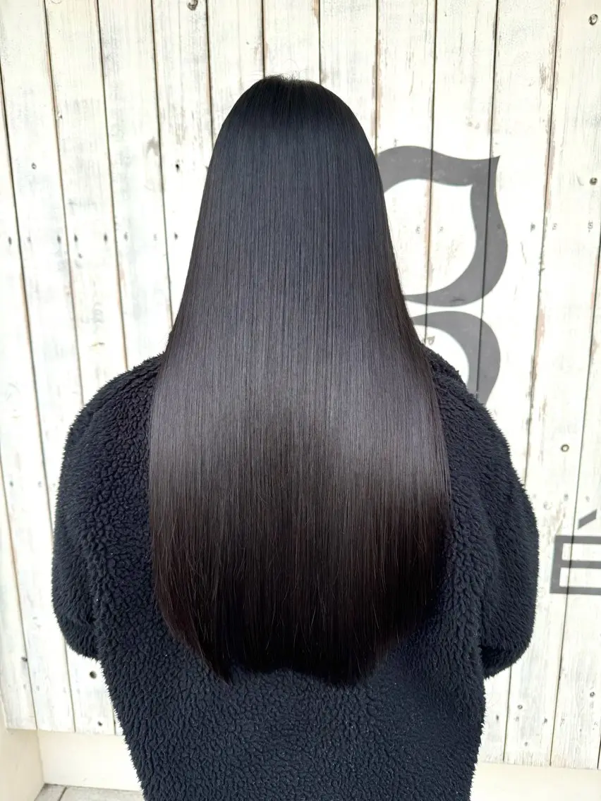 ロング 縮毛矯正 中川 真帆のヘアスタイル