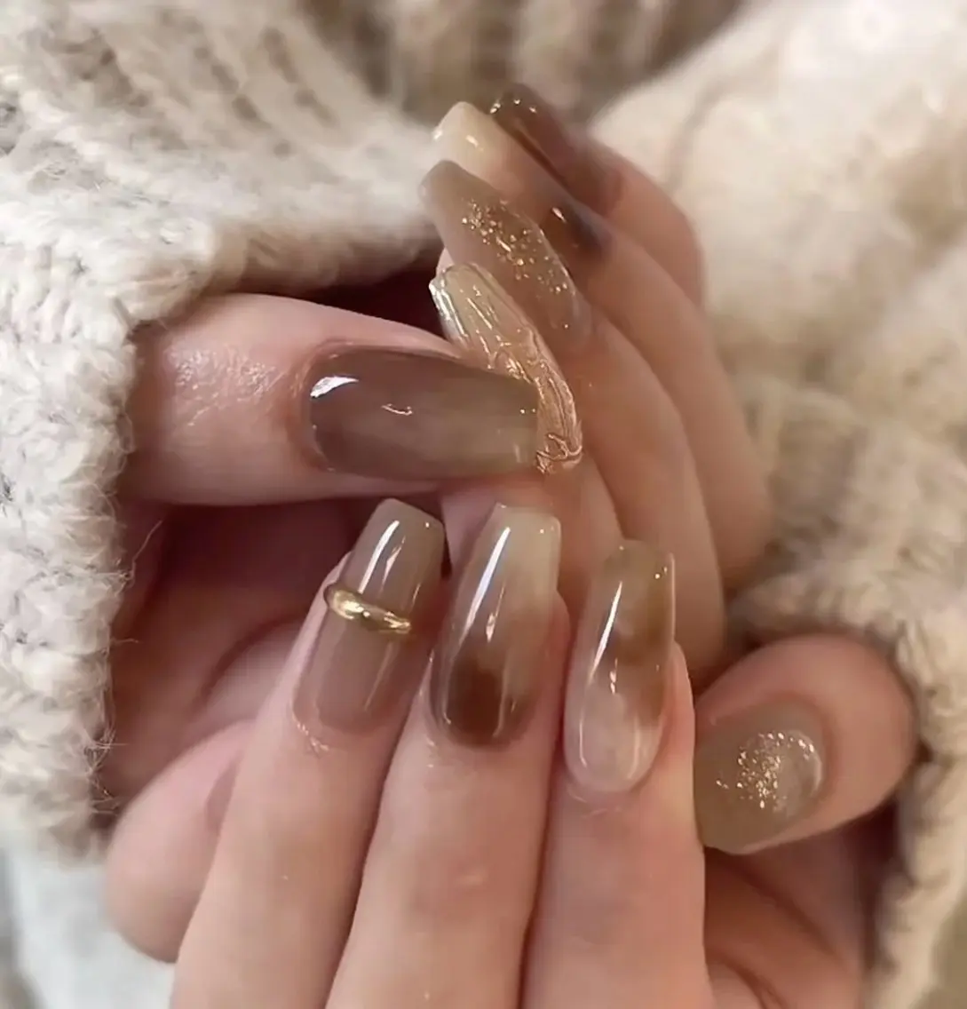 ネイル オーロラネイル べっ甲ネイル ブルー チークネイル フットネイル ハンドネイル ハンドケア For you. Nail Salonのネイルデザイン