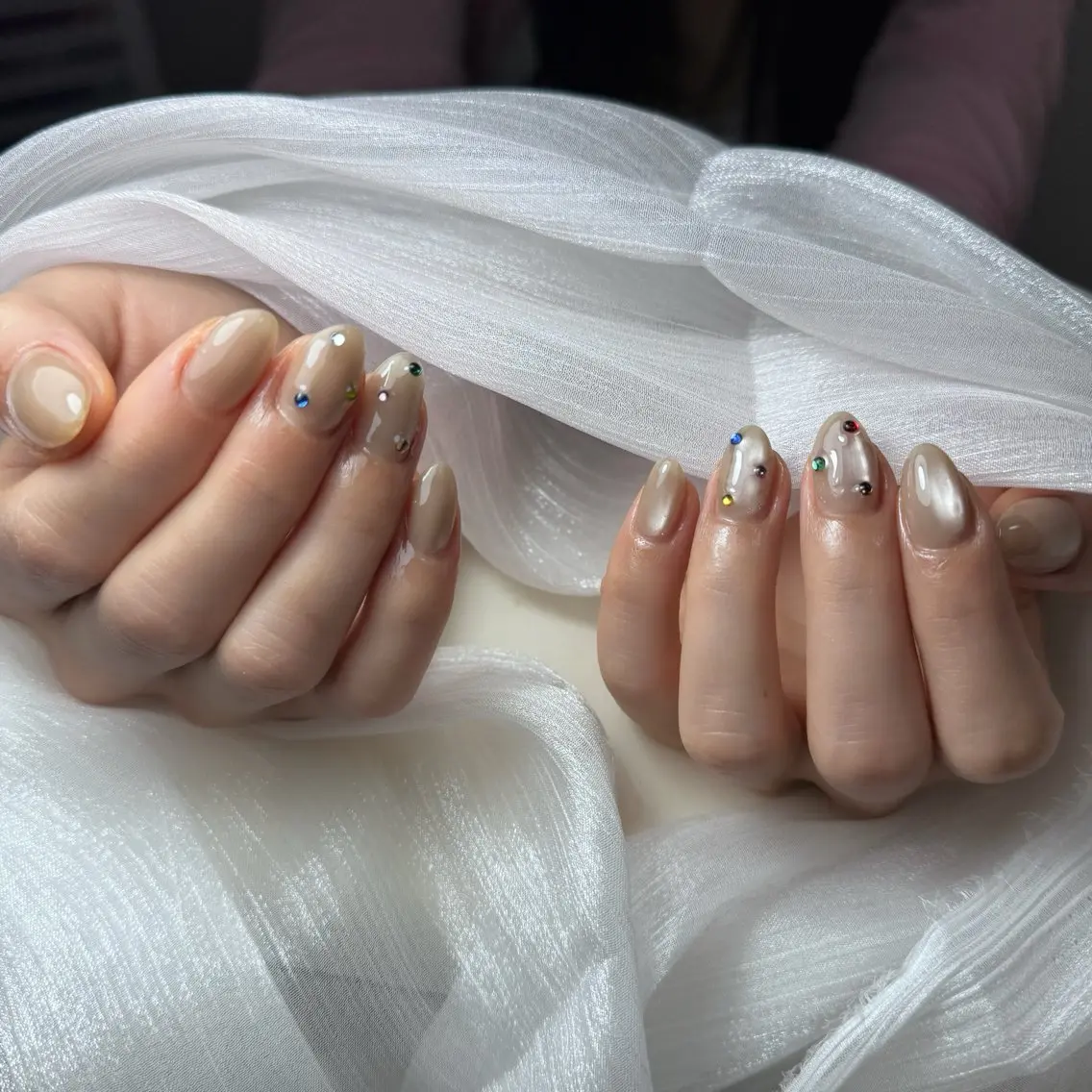 ネイル チークネイル フレンチネイル グラデーション 韓国ネイル マグネットネイル ハンドネイル Hana Nailのネイルデザイン