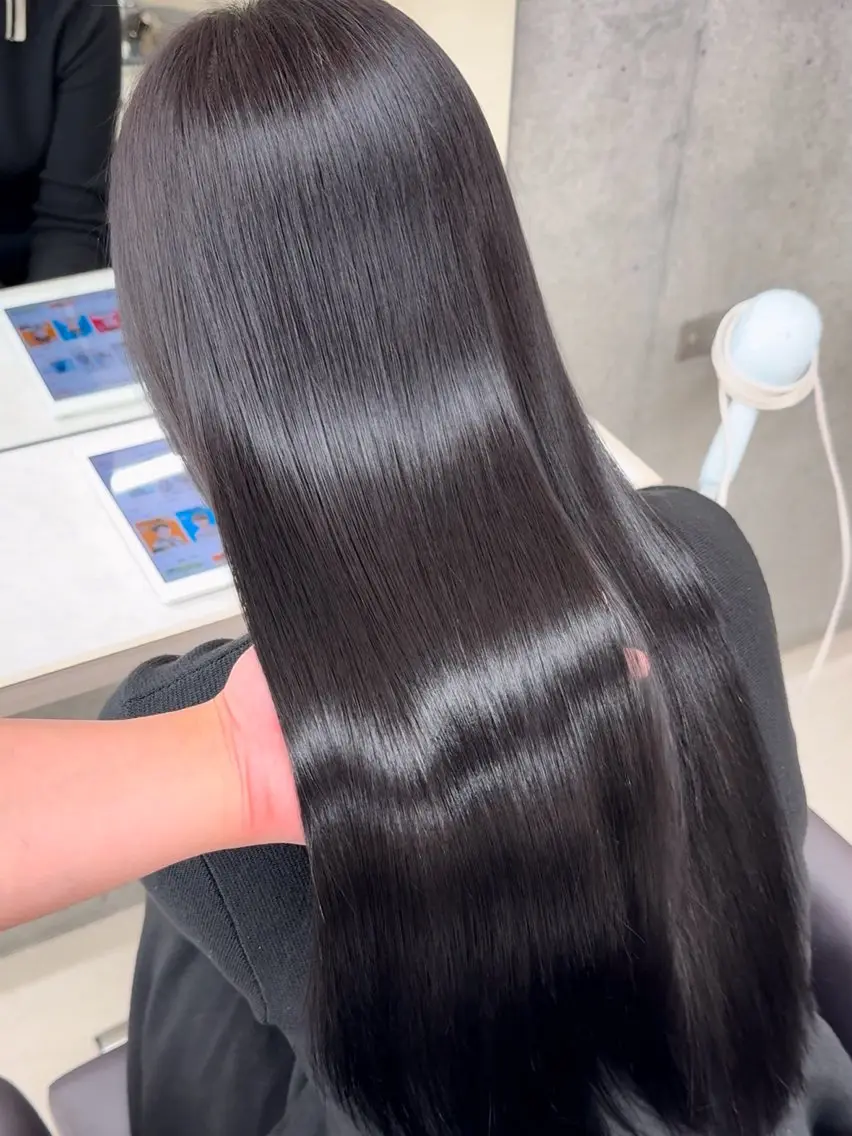 ロング 縮毛矯正 うる艶ヘア♡韓国好き 透明感　shotaのヘアスタイル