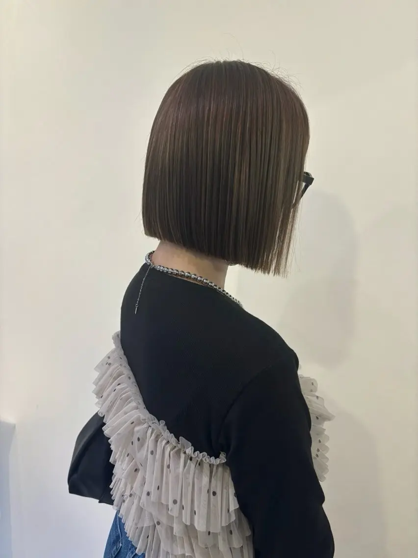 ショート カラー ケアブリーチ🥣 縮毛矯正Ryokoのヘアスタイル