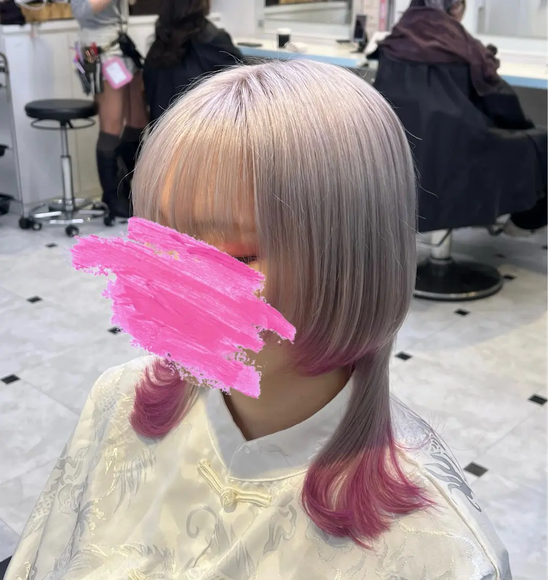 ミディアム カラー カット ヘアカラー トリートメント Nene 🪽🤍推しカラーのヘアスタイル