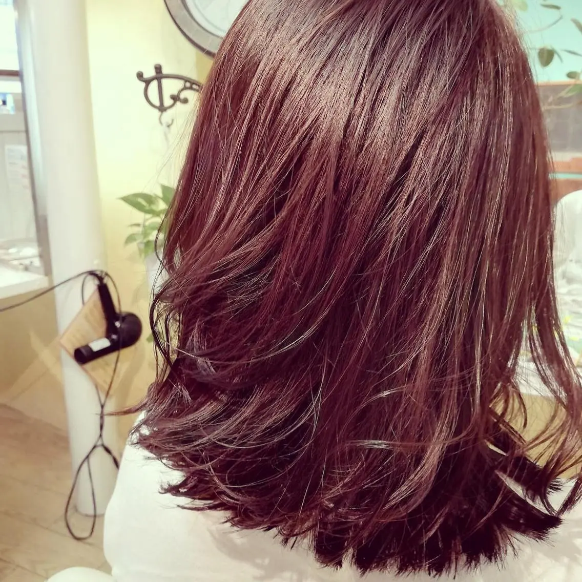 ミディアム パーマ カット ヘアカラー トリートメント ナチュラルオーブン 大村店🍀深松孝枝のヘアスタイル