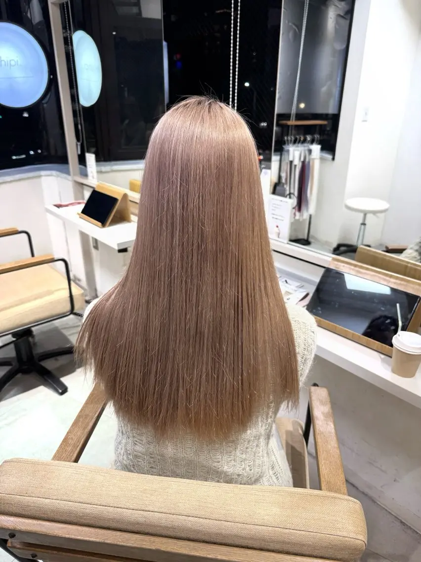 セミロング カラー ヘアカラー ai 梅田/暖色カラーのヘアスタイル