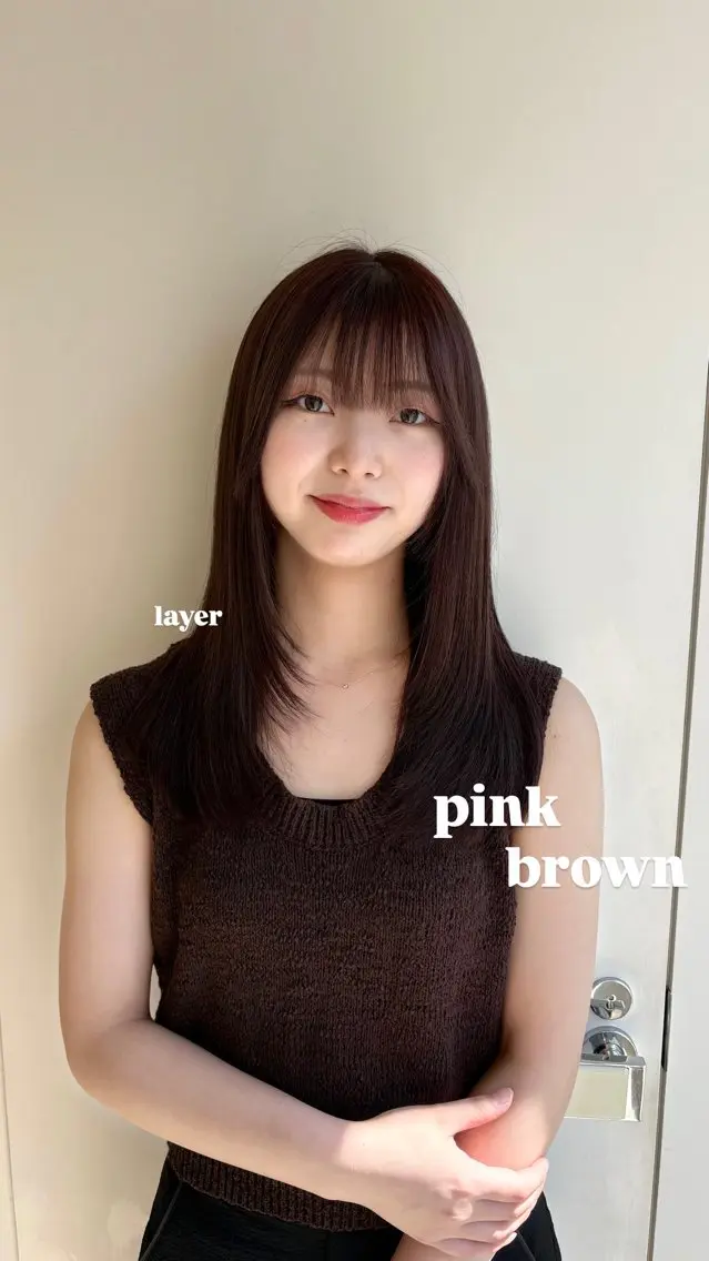 セミロング カラー ヘアカラー ParveMix /楠本結菜🤍のヘアスタイル