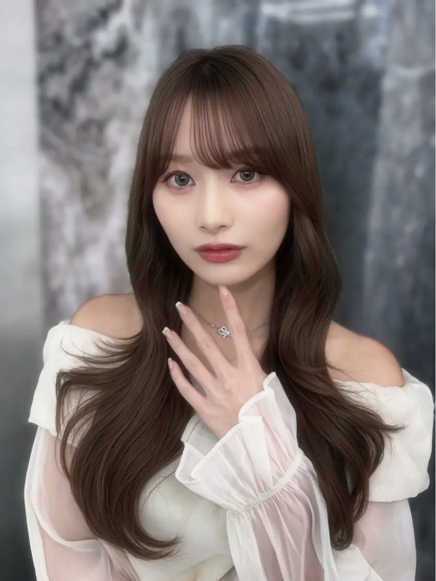 ロング カラー ヘアカラー トリートメント 💎あおい💎大宮 🦋ワンカラー🦋のヘアスタイル