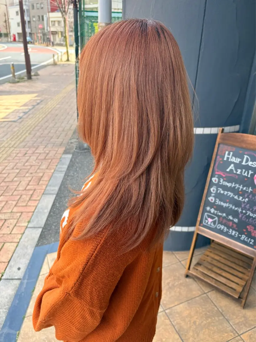 セミロング カラー ヘアカラー 𝘒𝘺𝘰𝘬𝘢 🌿‬のヘアスタイル