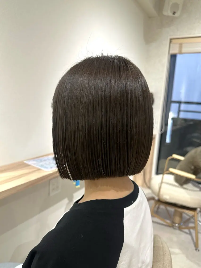 ミディアム カラー カット ヘアカラー トリートメント 🎀似合わせカット/ ボブ/佐瀬千枝🎀のヘアスタイル