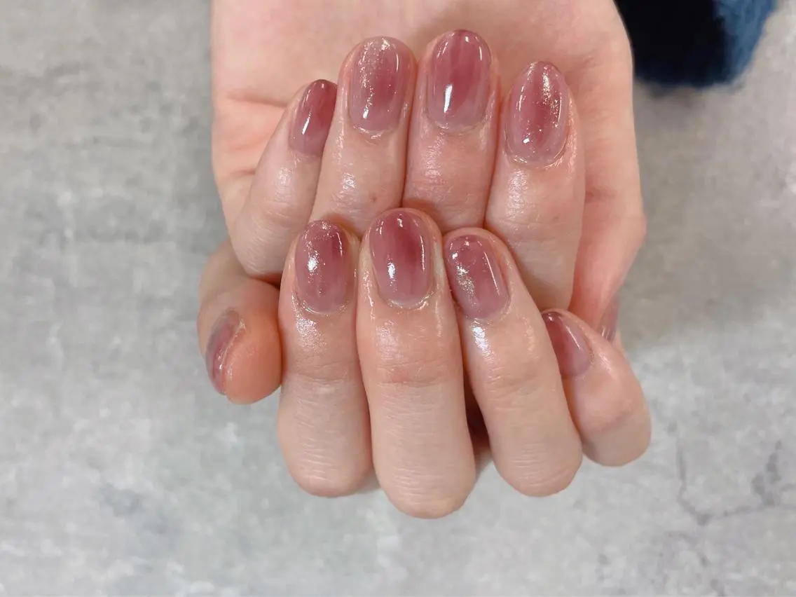 Hand オフ込 、 もやもやニュアンスnails(~3色使用)𖥧 𖧧 税込¥8,000~の写真