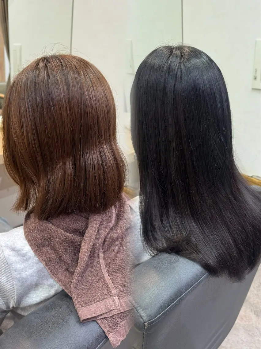 セミロング カラー ヘアアレンジ シールエクステ エクステ カット ヘアカラー エクステ ヘアセット 髪質改善縮毛矯正/ エクステ/ひふみ🌛のヘアスタイル