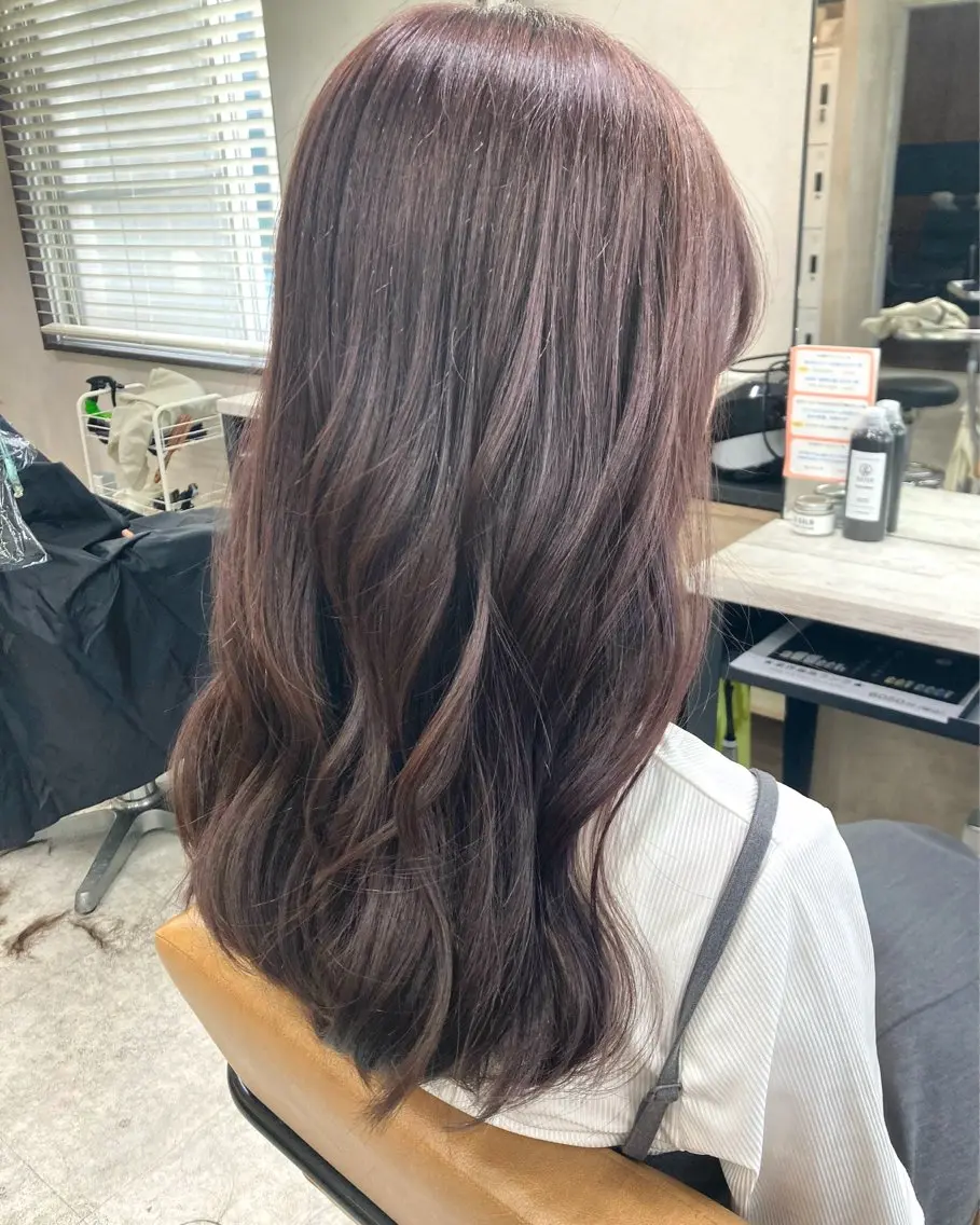ロング カラー ヘアカラー トリートメント 🐈‍⬛Namie 🐈‍⬛のヘアスタイル