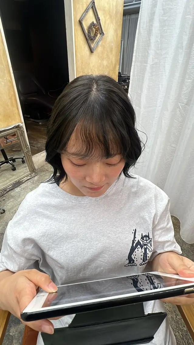 ショート ヘアカラー ともざねゆか UniQ/岡山駅のヘアスタイル