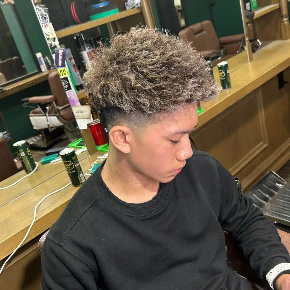 ショート パーマ メンズ カット ヘアカラー パーマ 💈PRO SHOP WAVE 望愛💈のヘアスタイル
