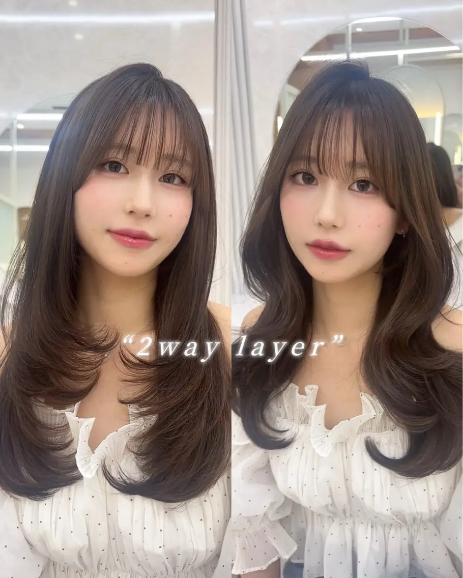 セミロング レイヤーカット 鈴木 彩莉のヘアスタイル