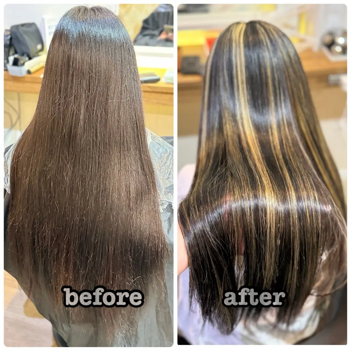ロング ハイライト ヘアカラー 武原 虹音のヘアスタイル