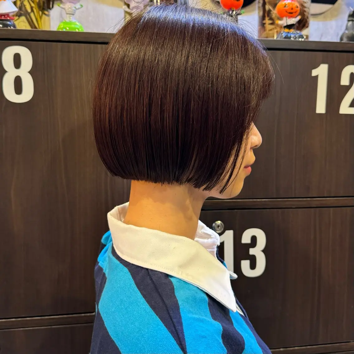 ショート カラー ブラウンカラー レッドカラー ボブ カット ヘアカラー トリートメント 比嘉 陽のヘアスタイル