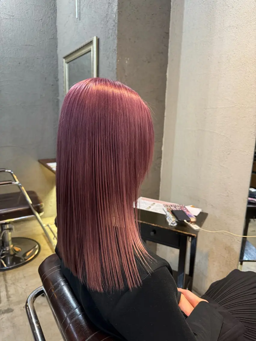 【平日限定☆透明感カラー】🍎ダブルカラー(ケアブリーチ使用)🩷の写真