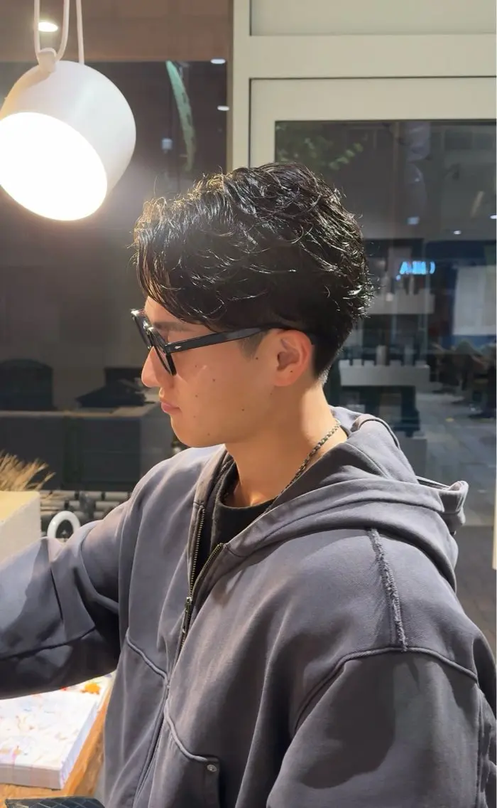 ショート パーマ メンズ カット パーマ 髪質改善/メンズヘア 上野 聖斗🌱‬‪のヘアスタイル