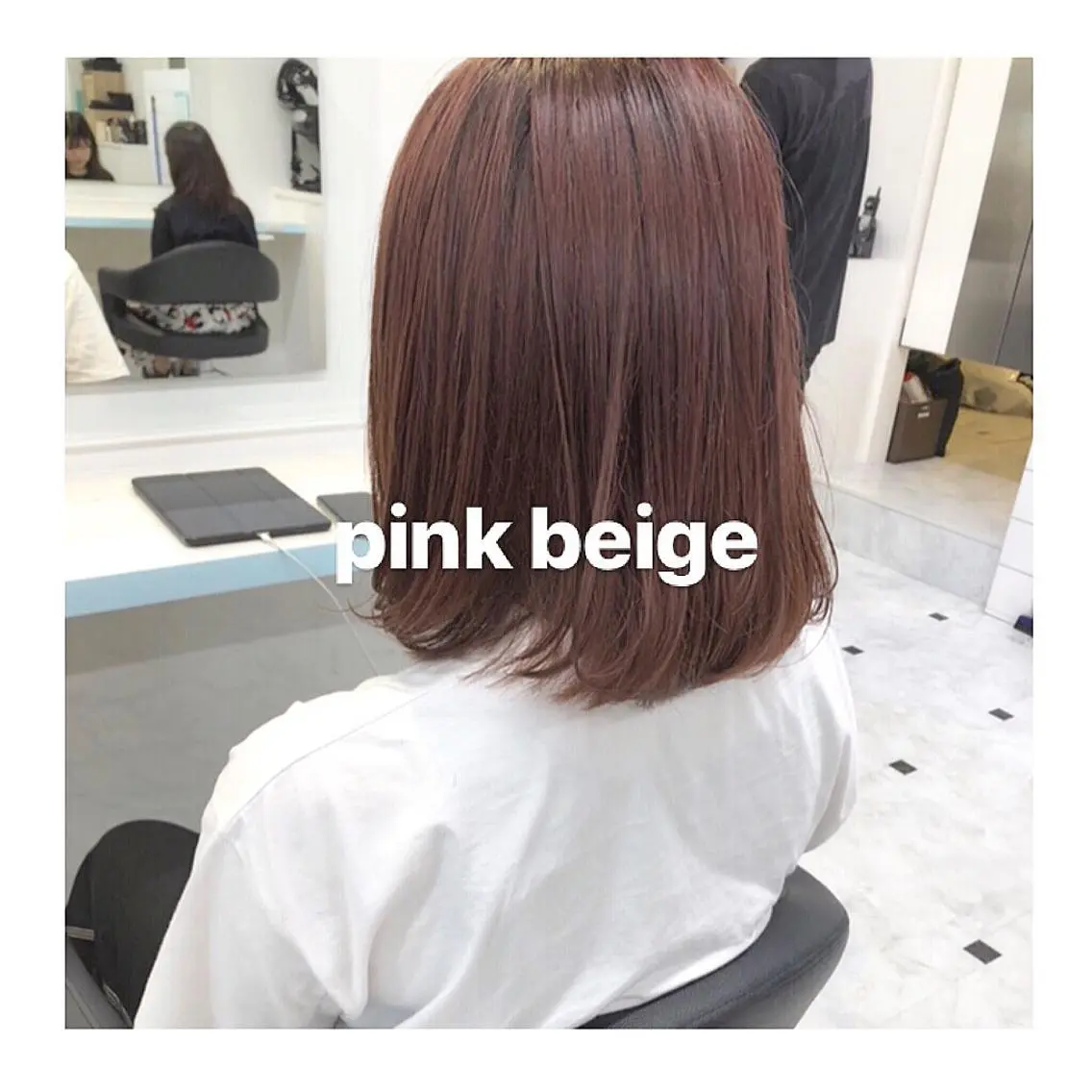 ミディアム カラー ラベンダーカラー ピンクカラー ピンクラベンダー レイヤーボブ/ボブ 仲川和人のヘアスタイル