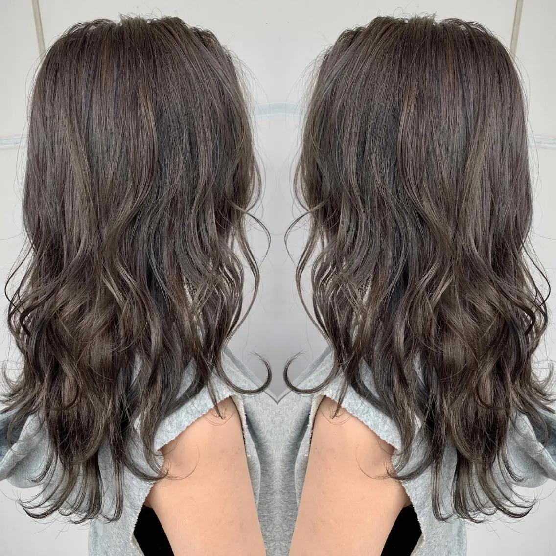 ロング カラー ヘアカラー トリートメント 髪質改善will hairdesignのヘアスタイル