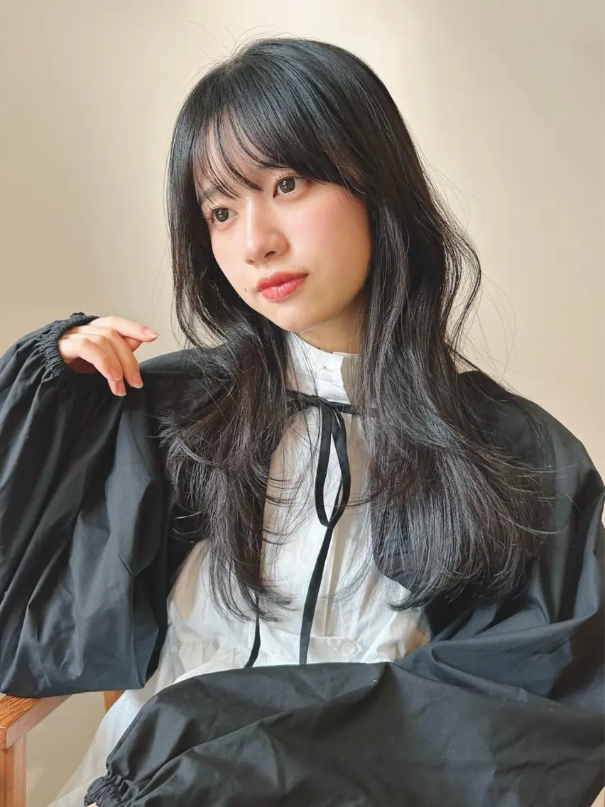 ロング カラー パーマ kazuki【顔周り ×レイヤーカット】のヘアスタイル