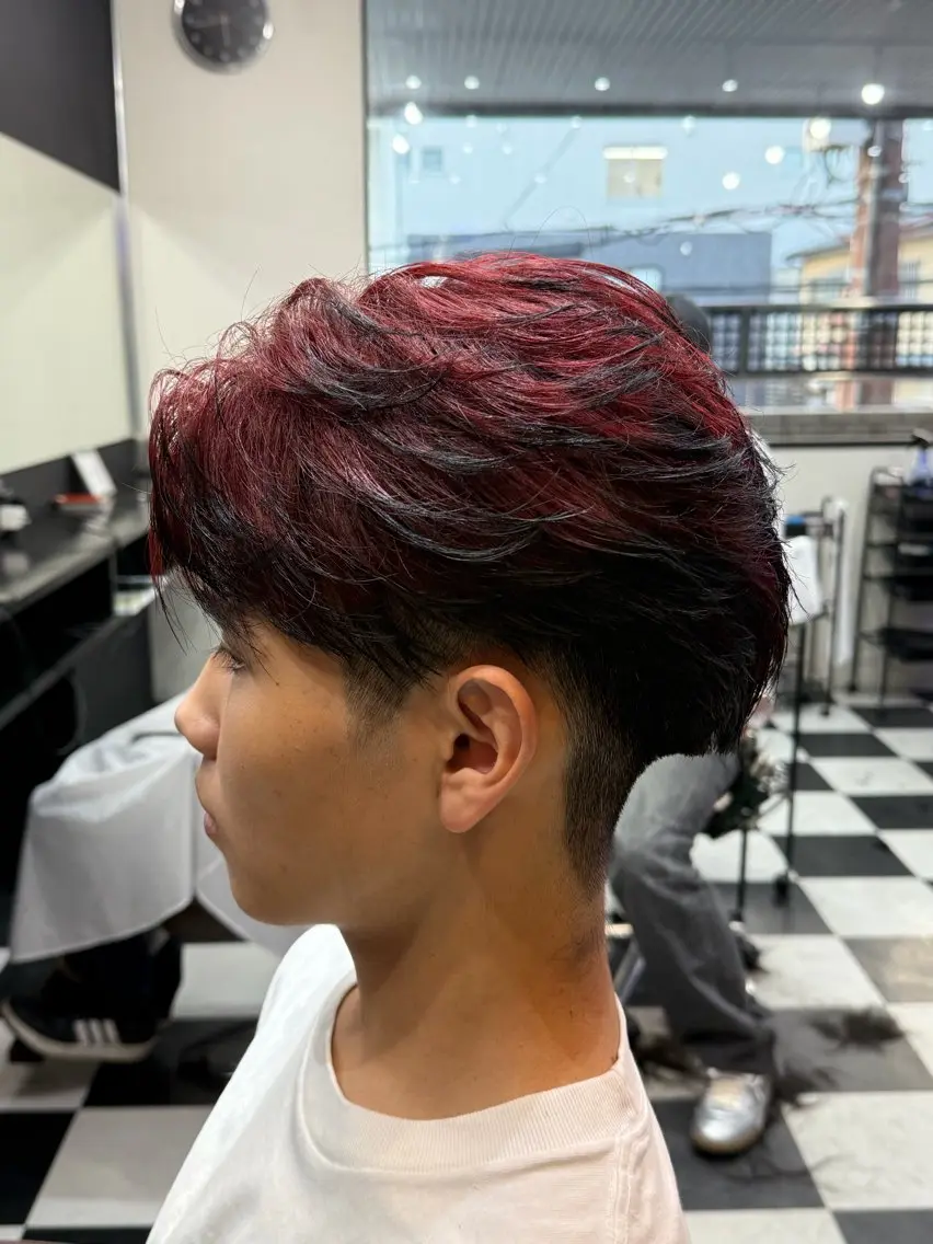 ショート カラー メンズ ヘアカラー 田中 真桜のヘアスタイル