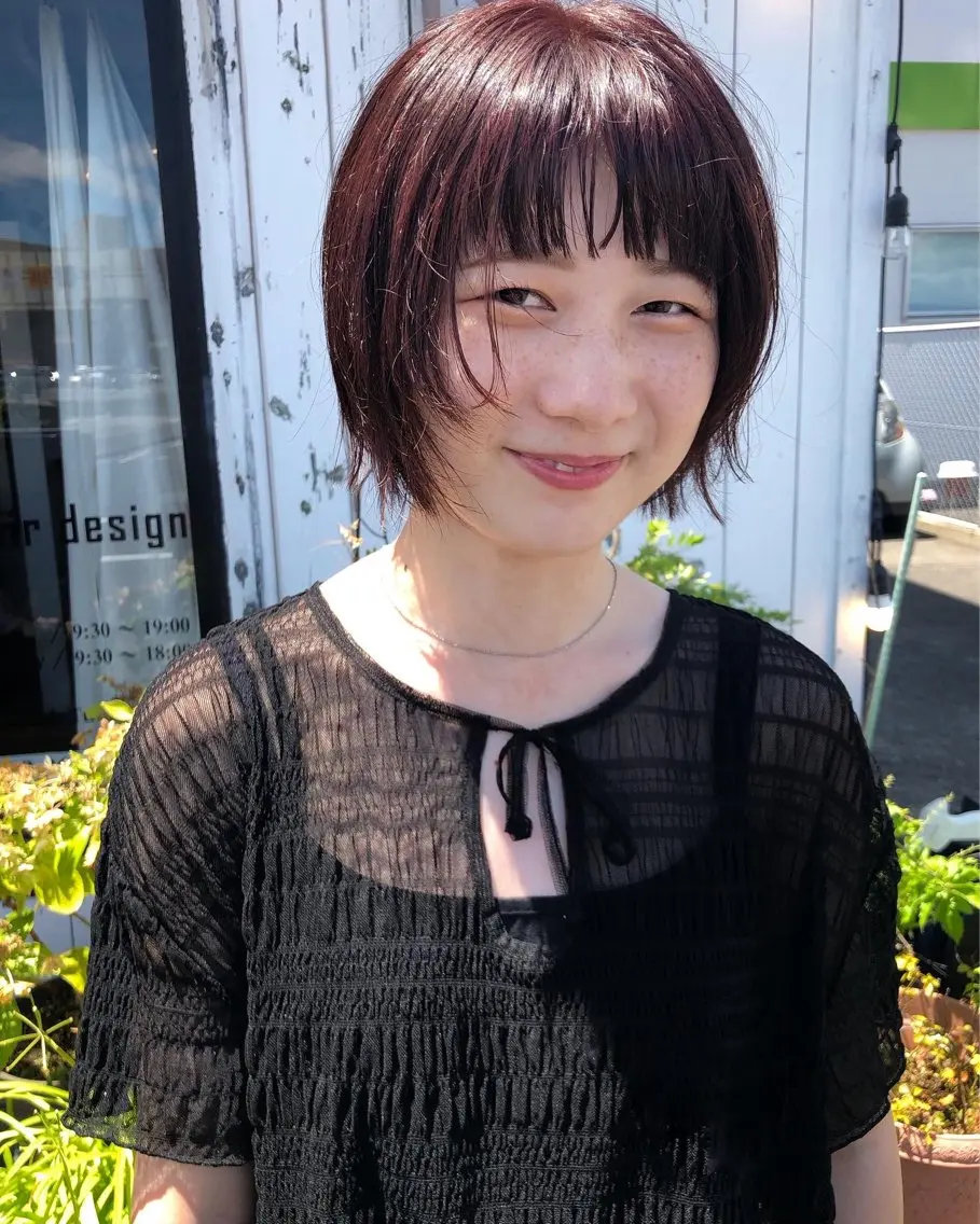 ショート カラー デザインカット🎨 ボブ🫟おざきのヘアスタイル