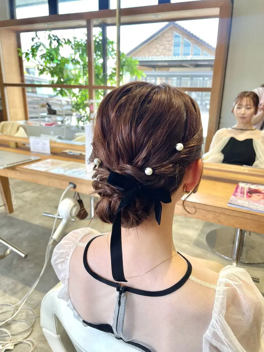 ミディアム ヘアアレンジ ボブレイヤー ボブ 顔周りカット 韓国風ヘア レイヤーカット ヘアセット mopa_kaede ナチュラル/レイヤーのヘアスタイル