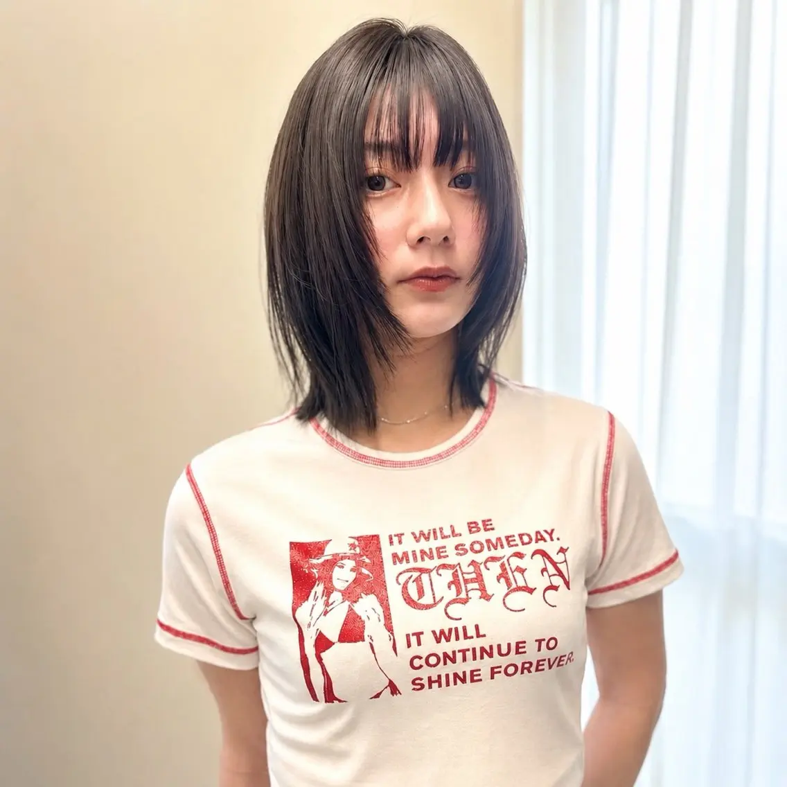 ミディアム カラー ヘアアレンジ ハッシュカット opus 店長大和 レイヤー/赤み消しのヘアスタイル